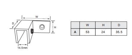 sujetadores de vidrio