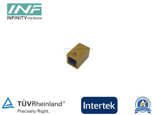 Stainless Steel 15*15mm Square Tube to Wall Mounted Connector for Glass Fitting with Adjustable Function Polished Golden Finished