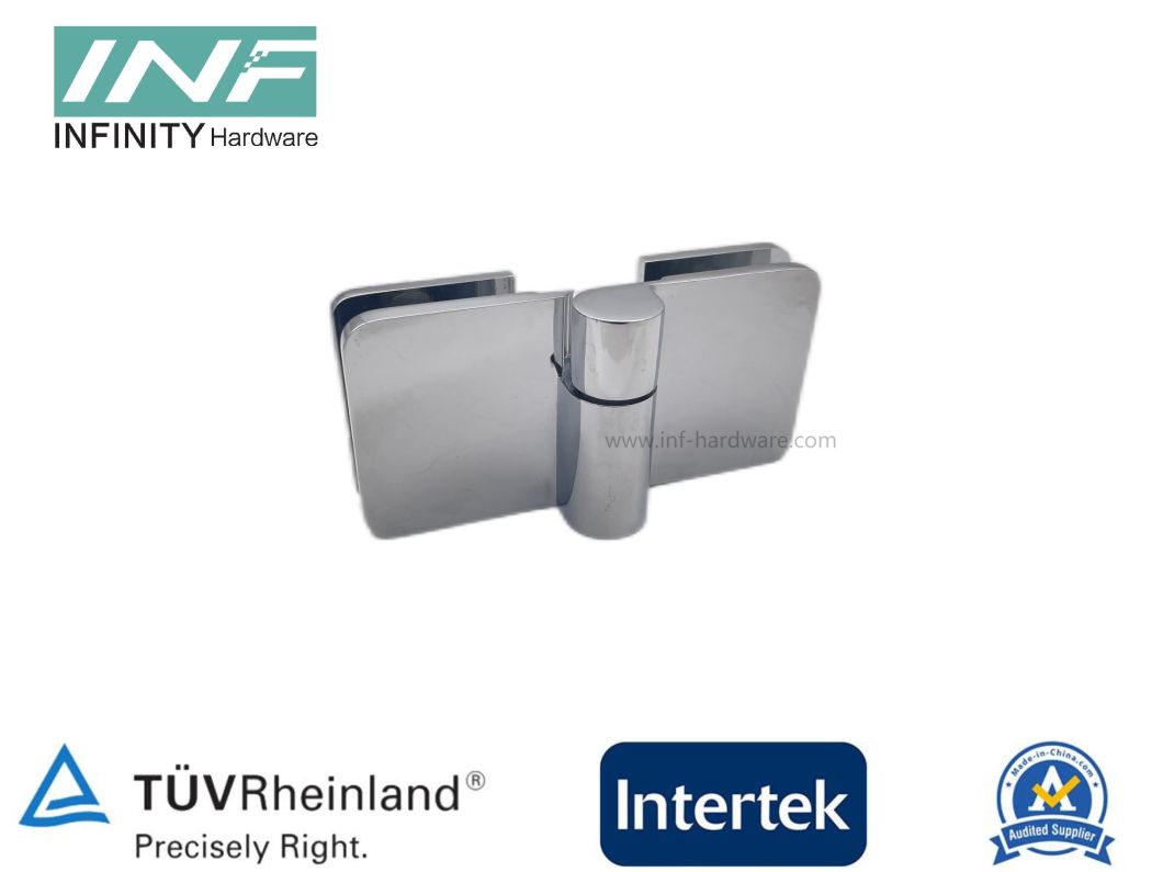 Bisagra de vidrio para ducha con puerta pivotante de vidrio a vidrio, funci&oacute;n de apertura/cierre de 180&deg; y cierre autom&aacute;tico