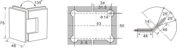 bisagras para puertas de ducha
