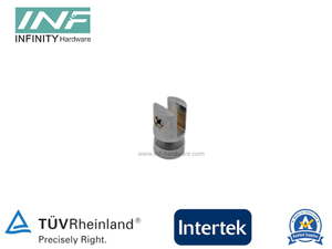 Brass and Stainless Steel Glass to Glass 90° Connector for Glass Fitting with Adjustable Function