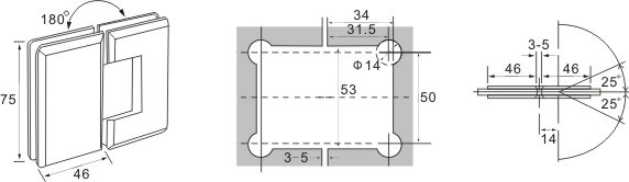 Bisagras para puertas de ducha
