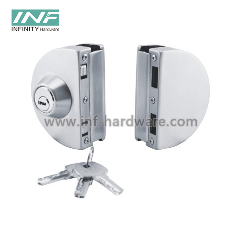 Security with Key Stainless Steel Glass Door Lock