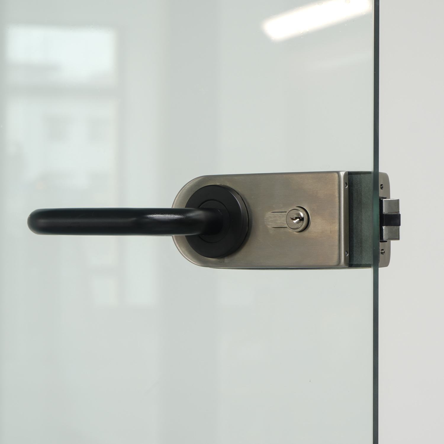 Zinc Alloy Frameless with Fixed Handle for Glass Door Lock