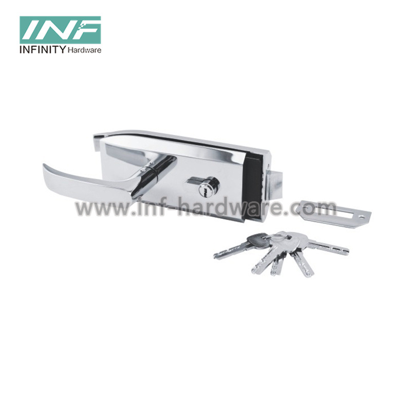 Stainless Steel Glass Fitting Security Glass Door Lock