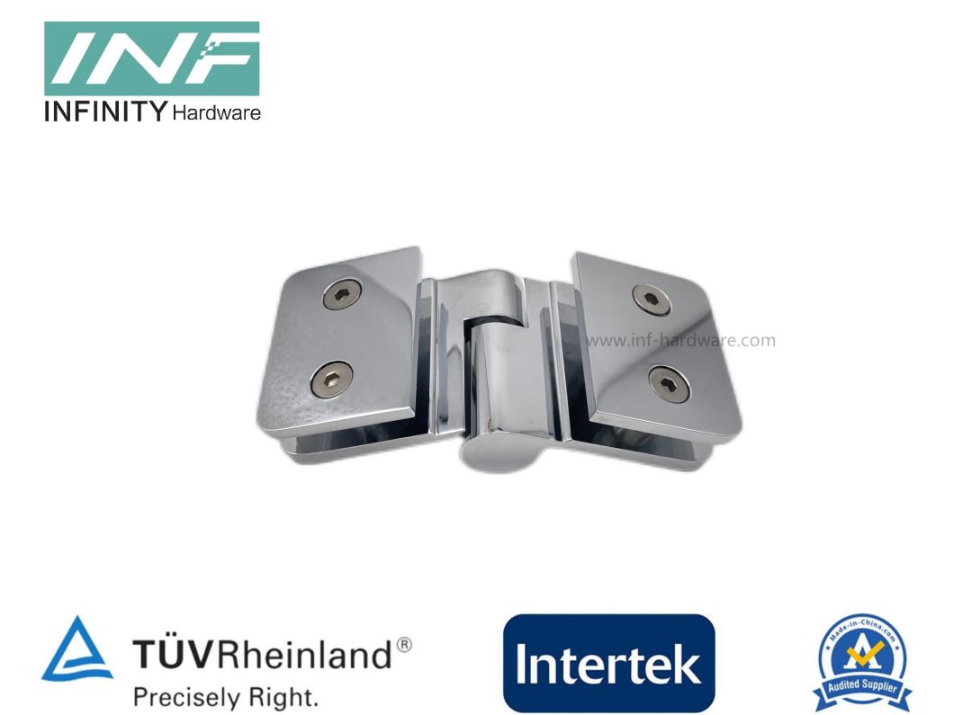 Bisagra de vidrio para ducha con puerta pivotante de vidrio a vidrio, funci&oacute;n de apertura/cierre de 180&deg; y cierre autom&aacute;tico