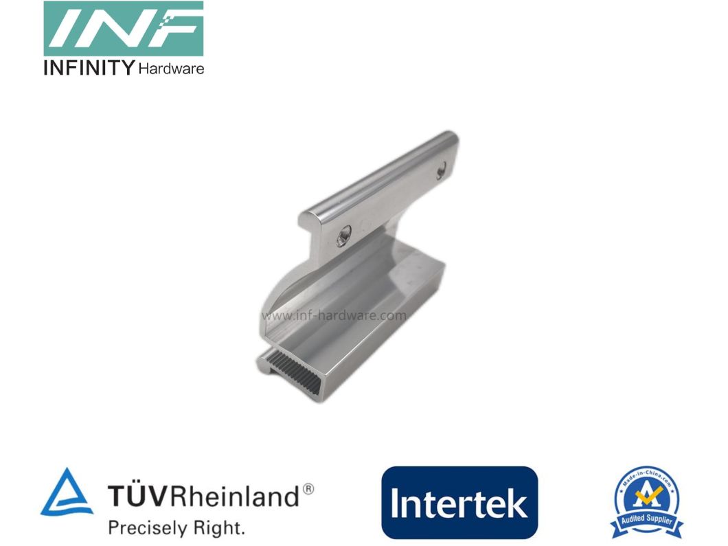 Manijas de puerta de vidrio para ducha de aluminio, manija de puerta corredera apta para vidrio de 6-8mm