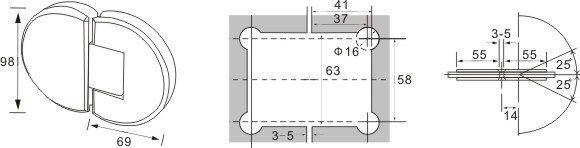 herrajes para puertas de ducha sin marco