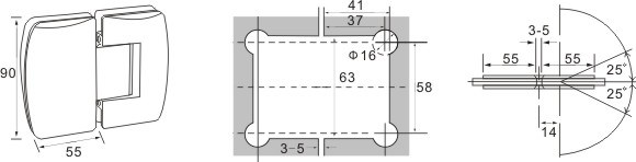 bisagras para puertas de ducha