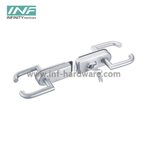 Stainless Steel Double Side Glass Door Lock with Lever Handle