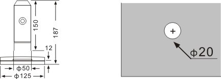 Abrazadera de vidrio