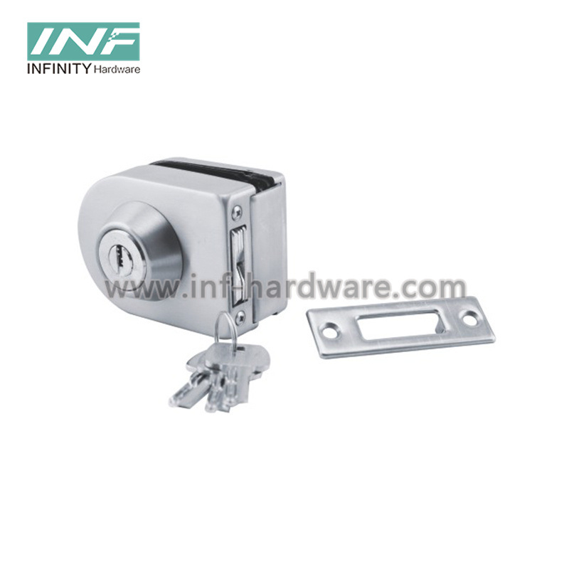 Stainless Steel Cover with Steel Body Glass to Wall Door Lock