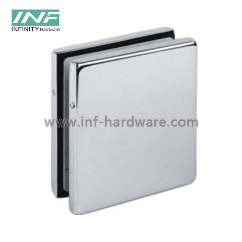 Durable Security Square Zinc Alloy Transparent Glass Door Patch Fitting