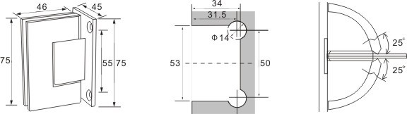 herrajes para puertas de ducha sin marco