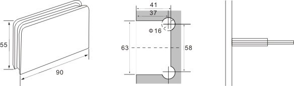 Abrazaderas para vidrio de ducha