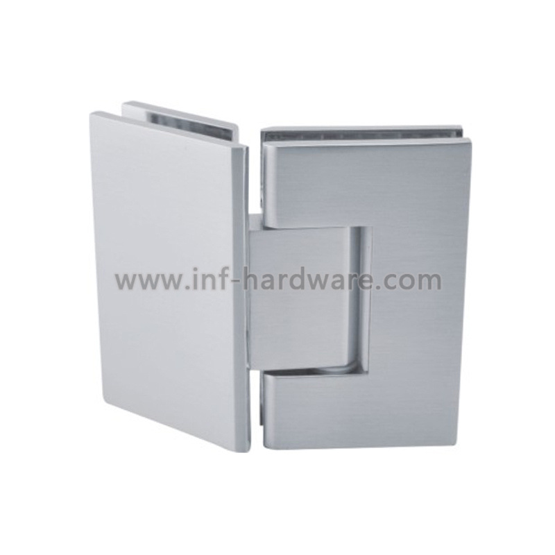 Brushed Nickel Square 135 Degree Glass to Glass Shower Hinge