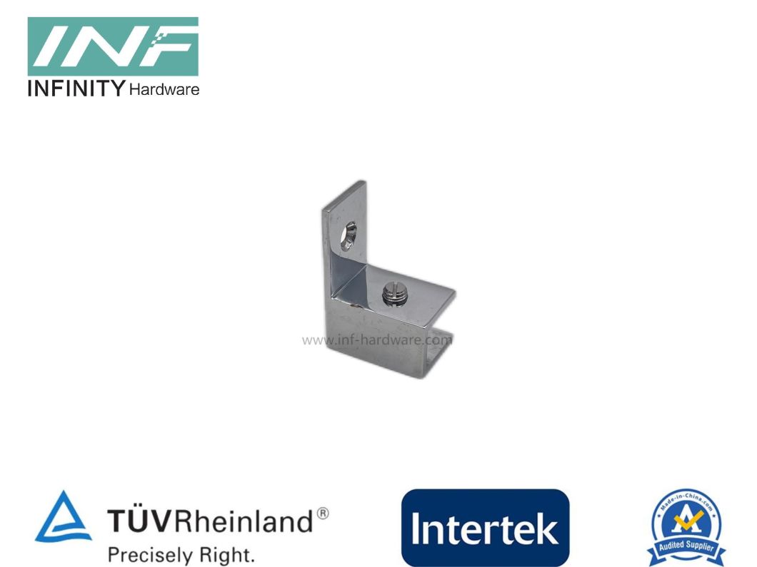 abrazadera de vidrio montada en la pared de acero inoxidable