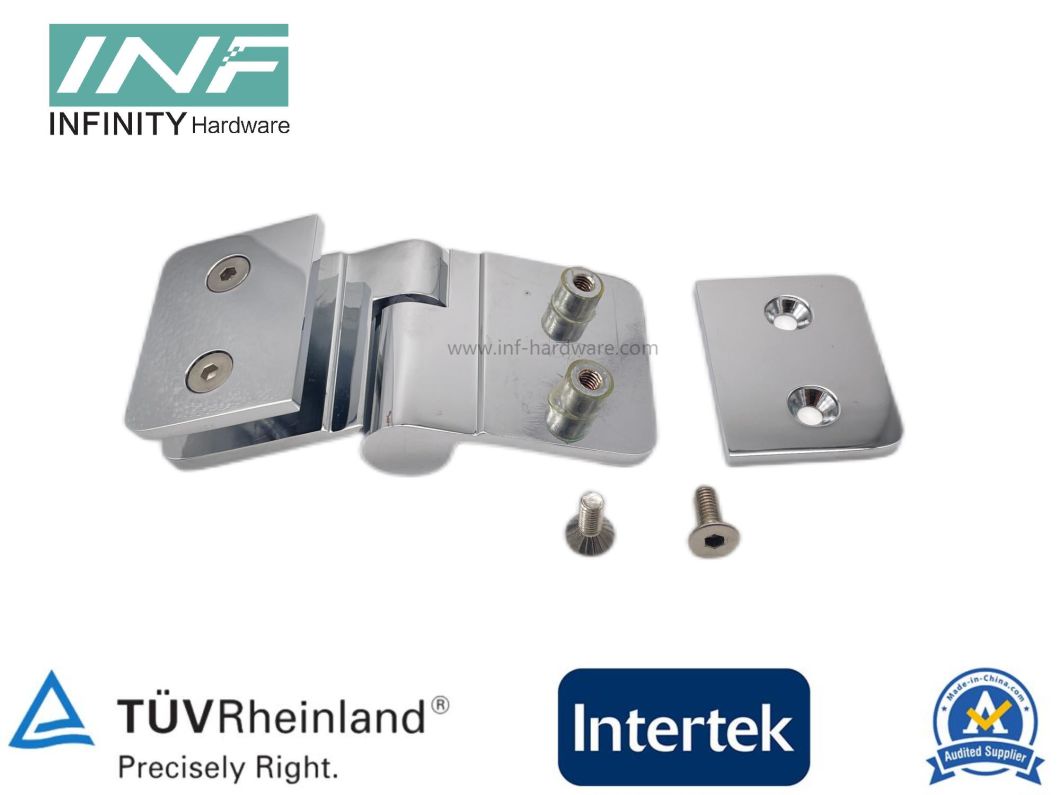 Bisagra de vidrio para ducha con puerta pivotante de vidrio a vidrio, funci&oacute;n de apertura/cierre de 180&deg; y cierre autom&aacute;tico