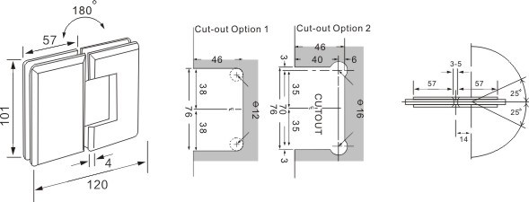 bisagra de la puerta