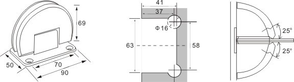 Bisagras para puertas de ducha