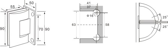bisagras para puertas de ducha