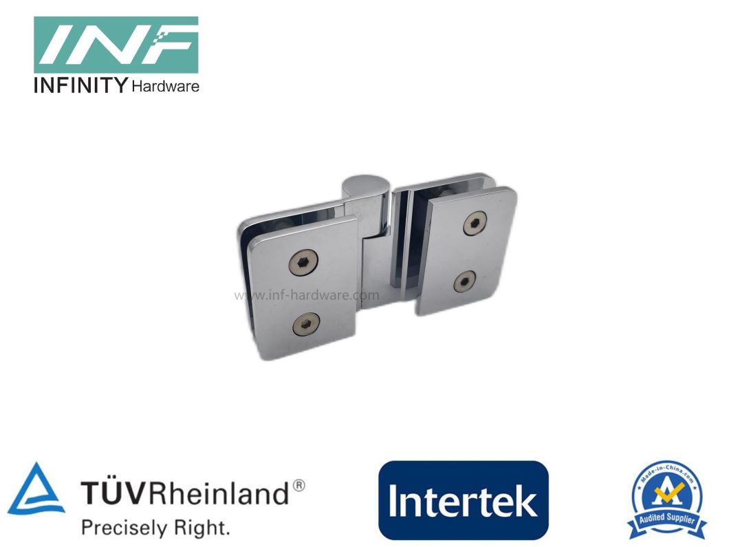 Bisagra de vidrio para ducha con puerta pivotante de vidrio a vidrio, funci&oacute;n de apertura/cierre de 180&deg; y cierre autom&aacute;tico