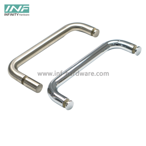 Stainless Steel Glass Fitting Shower Room Towel Bar with Knob