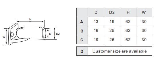 Conector de ducha de tubo de lat&oacute;n a pared para montaje en vidrio con funci&oacute;n m&oacute;vil y placa de montaje en pared