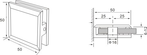 abrazaderas de vidrio negro mate