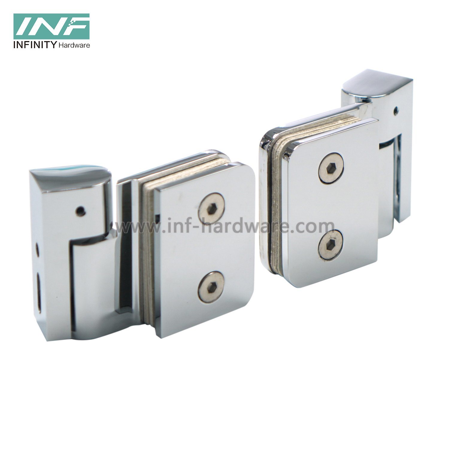 Glass Fitting Glass To Wall Short Plate with Selfclosing Function Shower Hinge