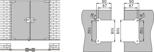 cerradura para puerta corrediza de vidrio